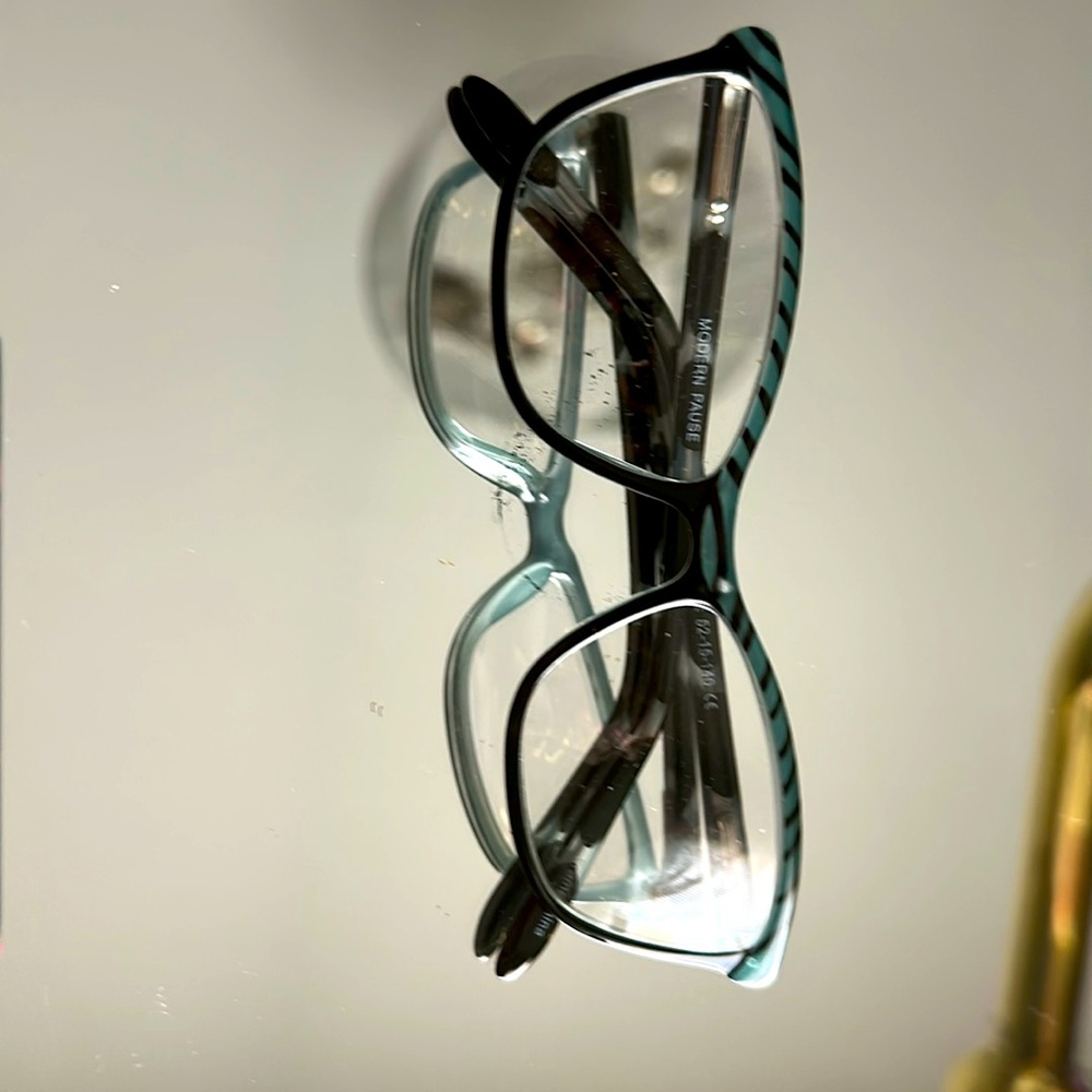 COACH: Women’s Blue & Black Eye Glasses with Hardshell Case and Cloth